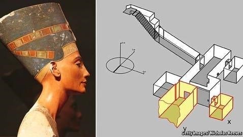Supuesta cámara en la que estaría enterrada Nefertiti