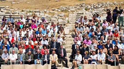 Domingo, hacia el centro, en una de las actividades de Europa Nostra