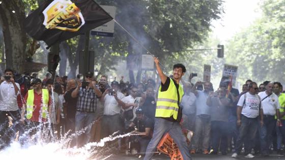 Manifestación de los taxistas