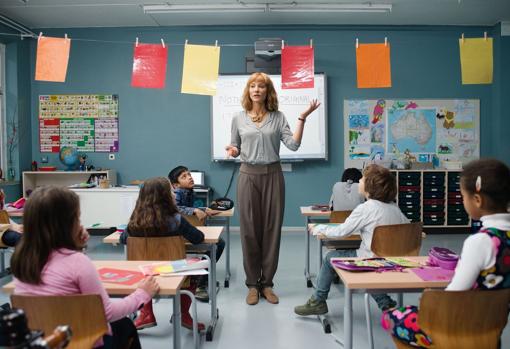 Cate Blanchett en una escena de «Manifesto»