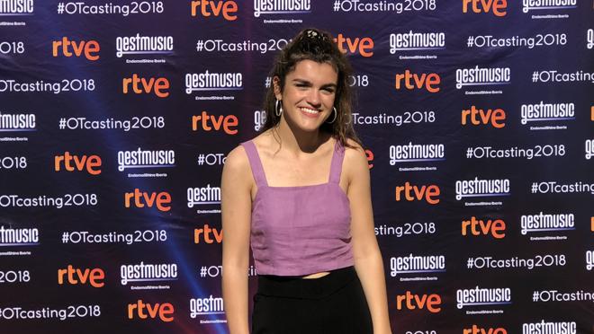 Amaia, la ganadora de «Operación Triunfo 2017», durante el casting de Madrid