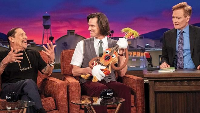 Danny Trejo, Jim Carrey y Conan O'Brien en «Kidding»