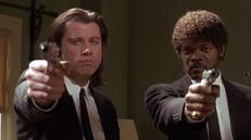 Vincent Vega (John Travolta) y Jules Winnfield (Samuel L. Jackson), en «Pulp Fiction»