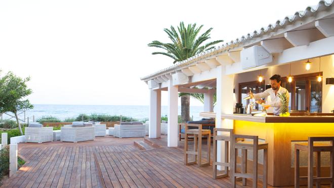Una de las zonas del Beach Club de Gecko en Formentera