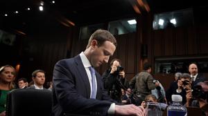 Mark Zuckerberg en su comparecencia ante el Congreso de los Estados Unidos