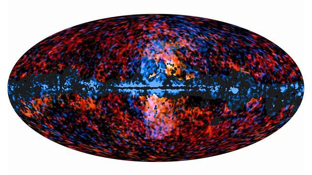 Un descomunal chorro de energía nace del centro de la galaxia