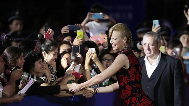 Nicole Kidman en Qinngdao (China), en la inauguración del nuevo complejo destinado al cine