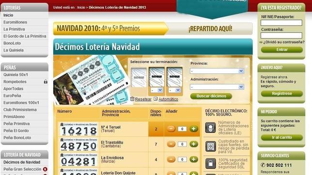 Cada vez más personas acuden a diferentes webs para comprar la Lotería de Navidad 2013