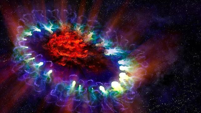 Fotografían una impresionante supernova que fabrica polvo