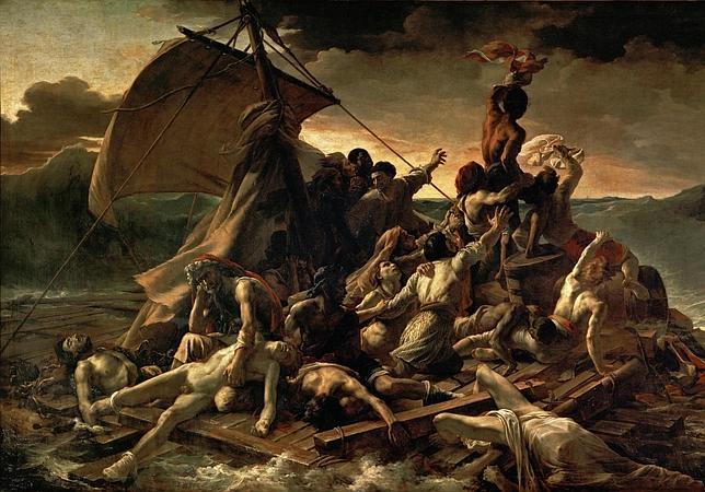 La balsa de la Medusa, por Théodore Géricault, en el Louvre