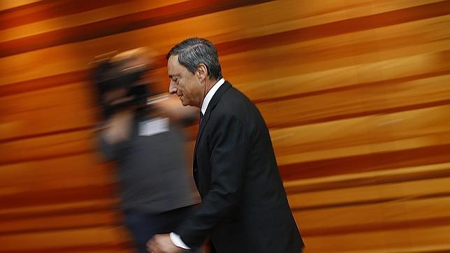 El presidente del BCE, Mario Draghi, durante la rueda de prensa tras la reunión de septiembre