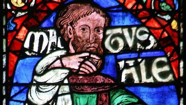Vitral del Matusalén en la catedral de Canterbury