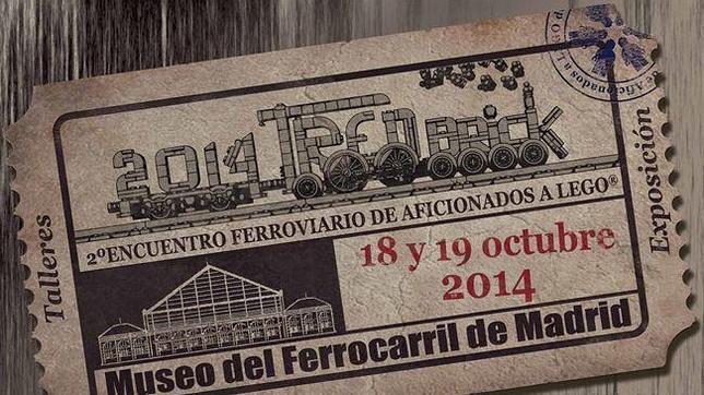 La entrada a la exposición que emula a los antiguos billetes del tren