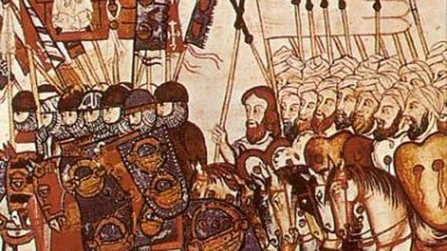 Tropas cristianas y musulmanas durante la Reconquista