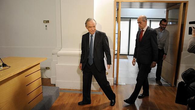 Gregorio Marañón minutos antes de ofrecer una rueda de prensa en la sede de la Fundación El Greco