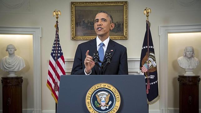 El presidente de Estados Unidos durante su intervención