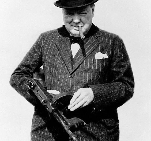 Instantánea con la que Churchill quiso inspirar a las tropas