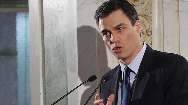 Pedro Sánchez durante su intervención