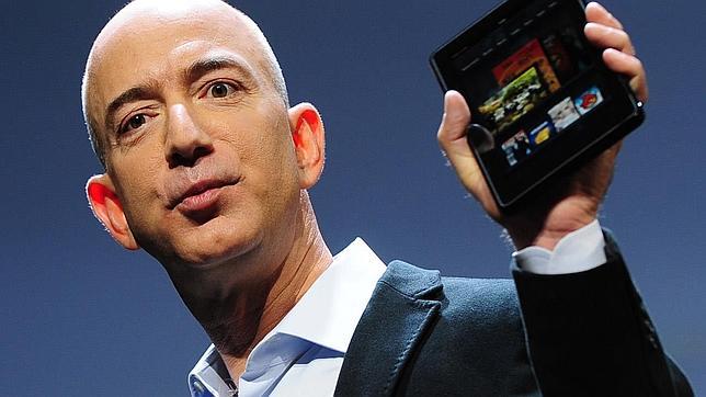 Jeff Bezos, durante una presentación con Amazon