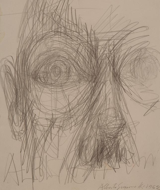 Proyecto de portada para el libro de Jacques Dupin «Alberto Giacometti» (Ediciones Maeght). Lápiz sobre papel