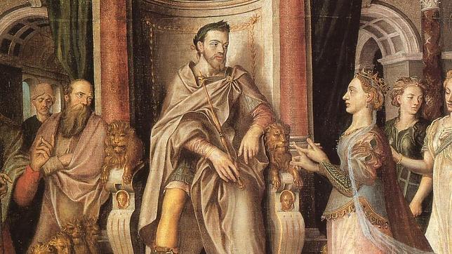 Felipe II caracterizado como Salomón (Lucas de Heere, 1559), Catedral de San Bavón en Gante