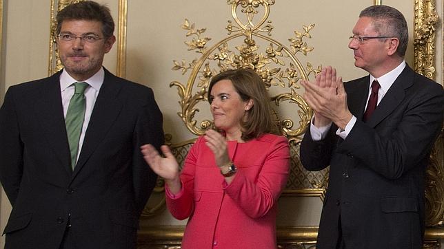 Rafael Catalá, Soraya Sáenz de Santamaría y Alberto Ruiz-Gallardón