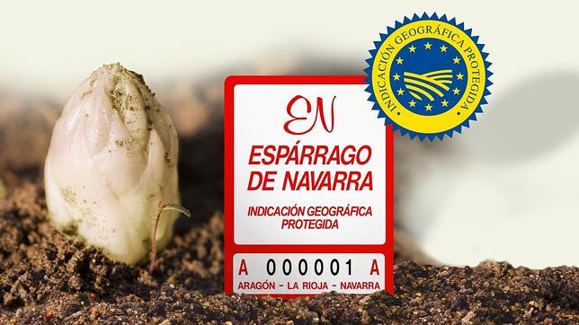Así es la etiqueta numerada que llevan los envases del espárrago de Navarra con IGP
