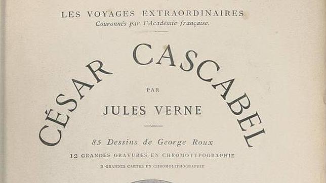 Detalle de la edición original de «César Cascabel», de Julio Verne