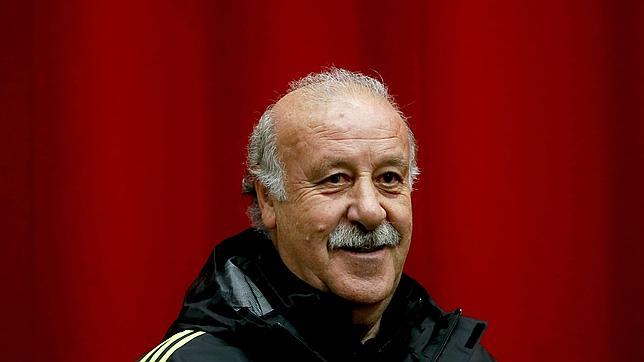 Del Bosque, en la rueda de prensa de la selección en Holanda