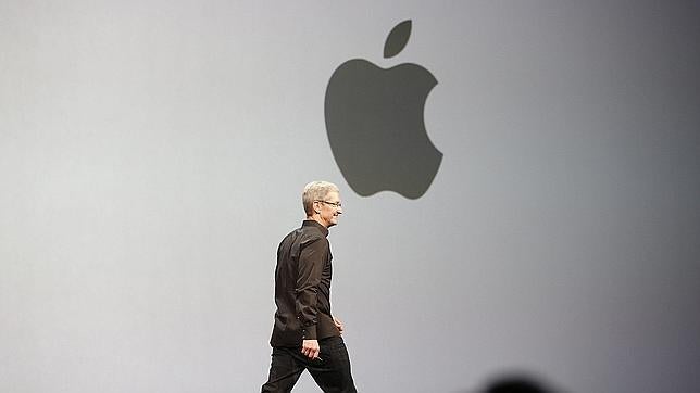 Tim Cook, durante una presentación de Apple