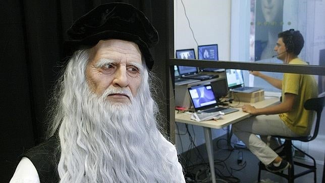 Fotografía facilitada por el Museo Nacional de las Ciencias de Milán de un androide con las facciones de Leonardo Da Vinci