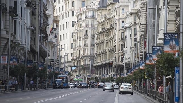 Instantánea de la madrileña Gran Vía