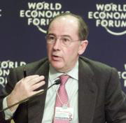 El ministro de Economía, Rodrigo Rato, intervino ayer en el Foro de Davos. Ap