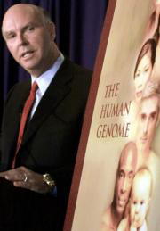 Craig Venter, junto a la portada de «Science», que publica su borrador. Reuter