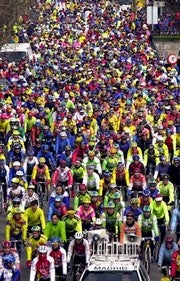 Diez mil ciclistas se congregaron en Madrid