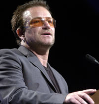 El cantante del grupo U2, Bono. / AP
