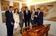 EFE De izquierda a derecha, García Prieto, Clemente, López, Rodríguez Zapatero, Gamoneda y Amilivia ayer en la Casa Museo