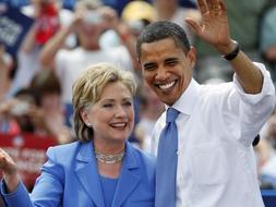 Obama y Clinton en un acto de campaña de las pasadas presidenciales en EEUU./ Archivo