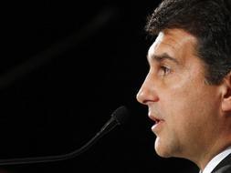 Joan Laporta defiende la estrategia empresarial del FC Barcelona./REUTERS