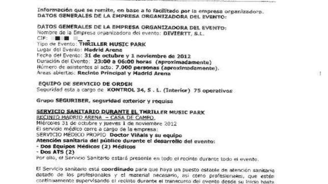 El empresario de la fiesta de Madrid Arena «ocultó» a 3.600 asistentes en el plan de seguridad
