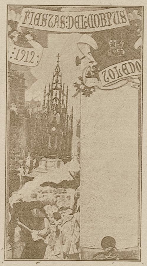 Maqueta del cartel de las fiestas del Corpus preparado por Vicente Cutanda en 1912
