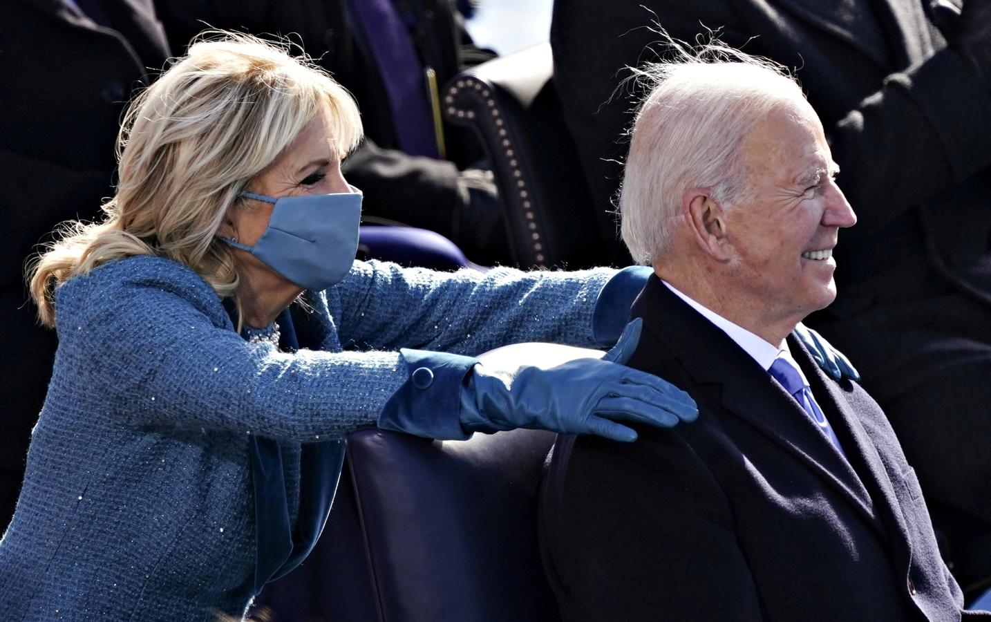 Jill Biden junto a su esposo, Joe, nuevo presidente de Estados Unidos