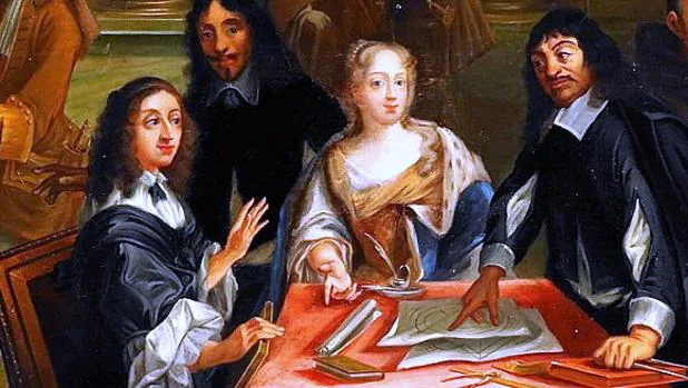 Descartes en la Corte de la reina Cristina de Suecia, Pierre Louis Dumesnil