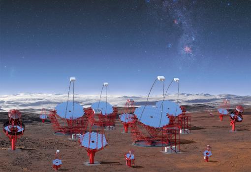 Instalaciones del Cherenkov Telescope Array (CTA). También buscarán fuentes de luz de altÃsima energÃa