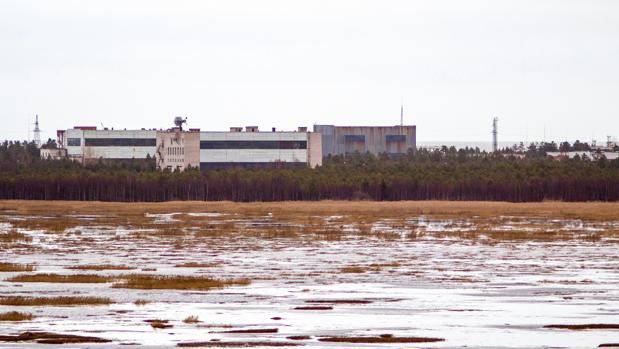 Edificios de la base naval de Nenoksa, en la región de Arcángel, al norte de Rusia, fotografiados en 2011