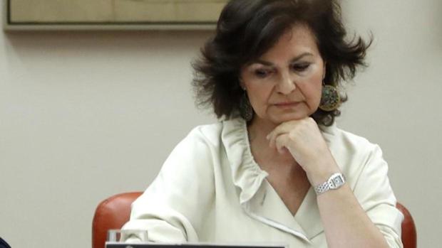 La vicepresidenta del Gobierno, Carmen Calvo