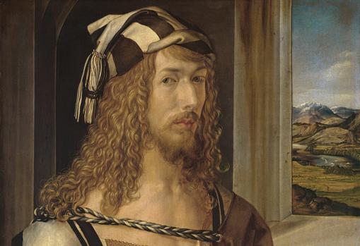 «Autorretrato» de Durero. Detalle