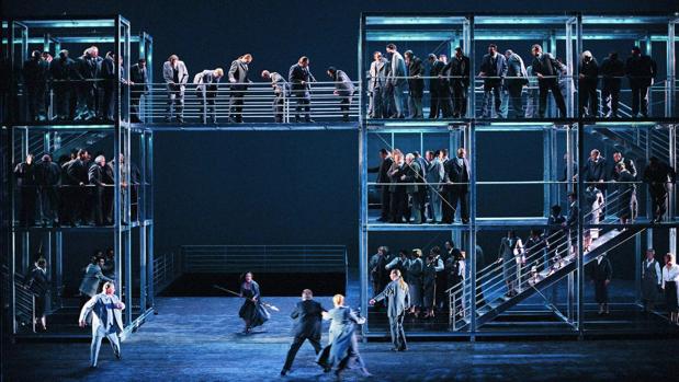 Una imagen de una producción de «El ocaso de los dioses» en Bayreuth