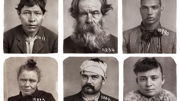Fotografías de delincuentes compiladas por Thomas Cunningham (c. 1880-90)