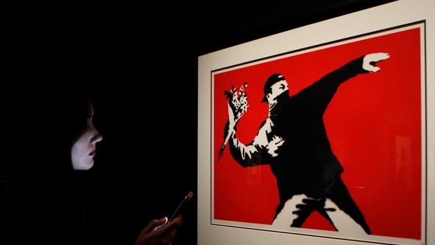 «El amor está en el aire», de Bansky